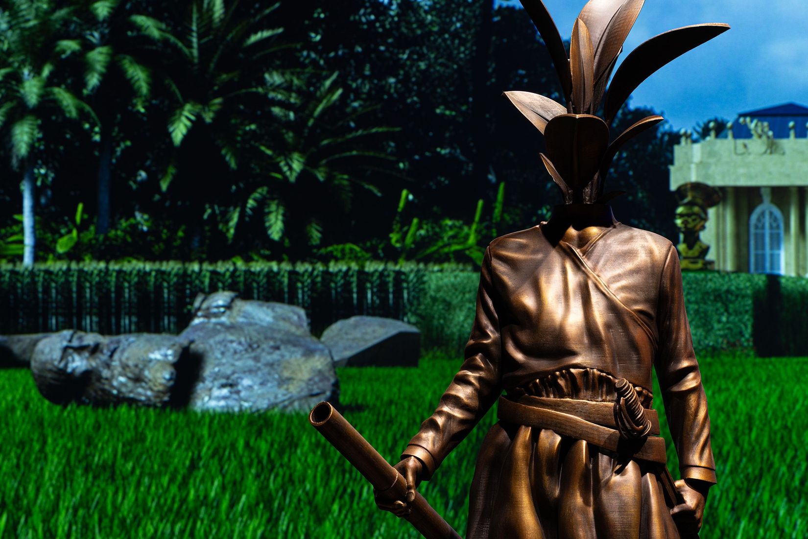 Vue de l’exposition Moridja Kitenge Banza. Il était une fois Malaika à VOX