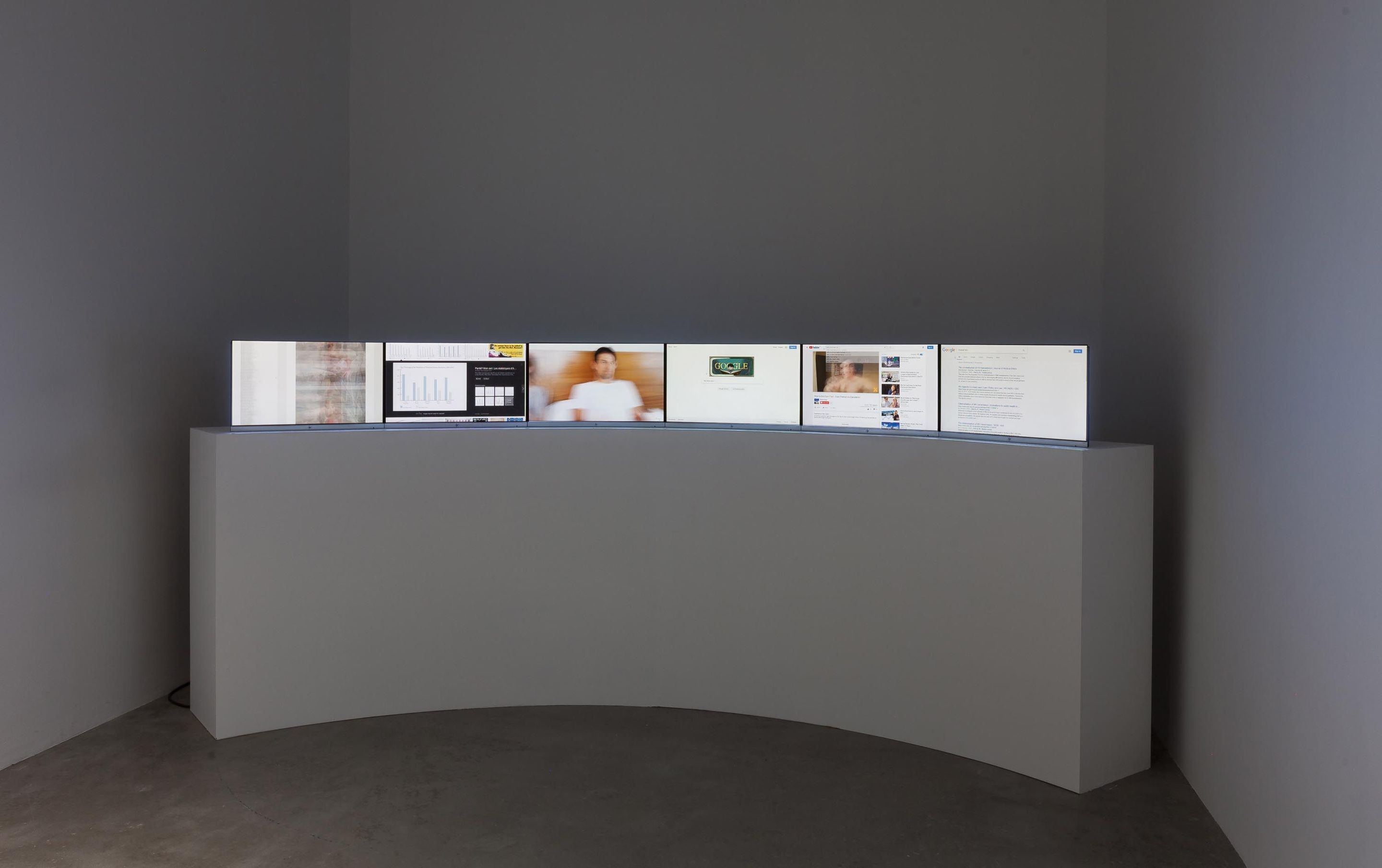 View of the exhibition Étant données, VOX, 2018.  Credit: Michel Brunelle.